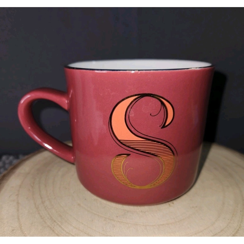 Opal‎ House Stonewear Letter Initial "S" Coffee Mug Monogram